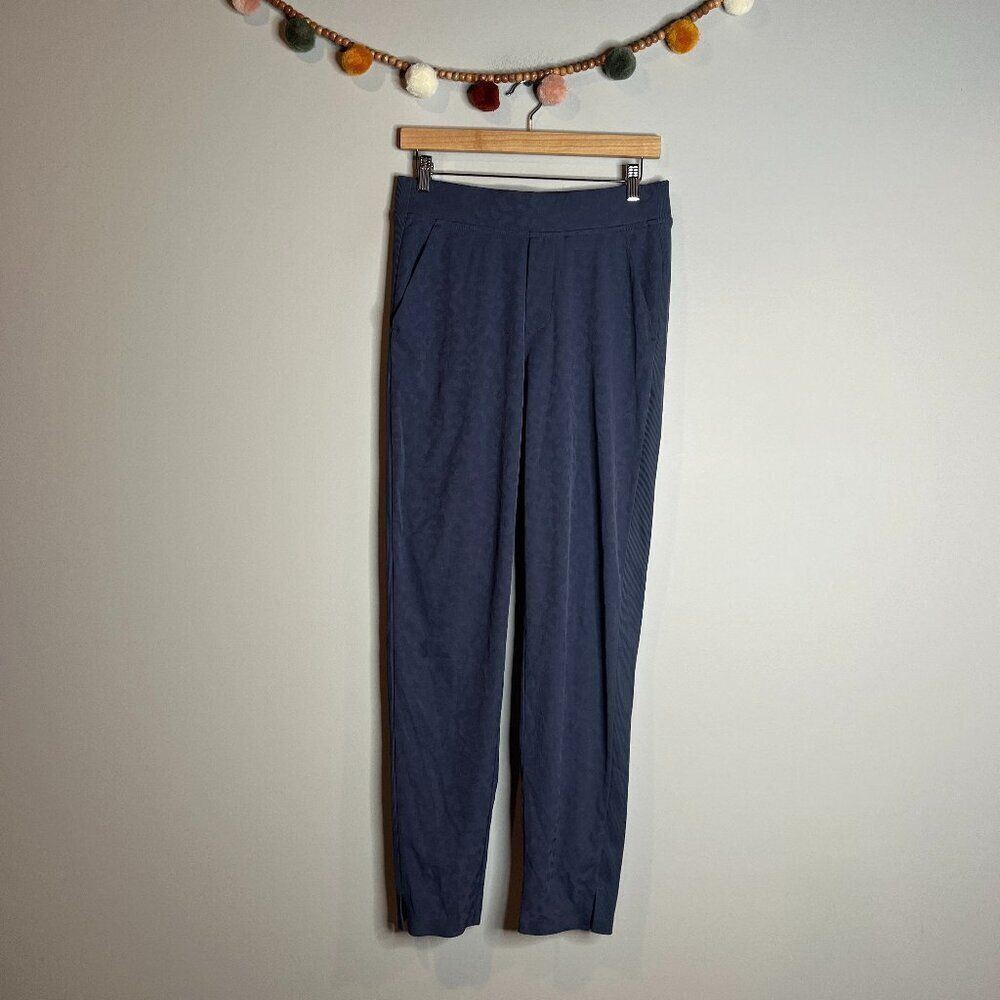 Athleta Brooklyn Textured Ankle Pant in Leopard Medieval Violet
